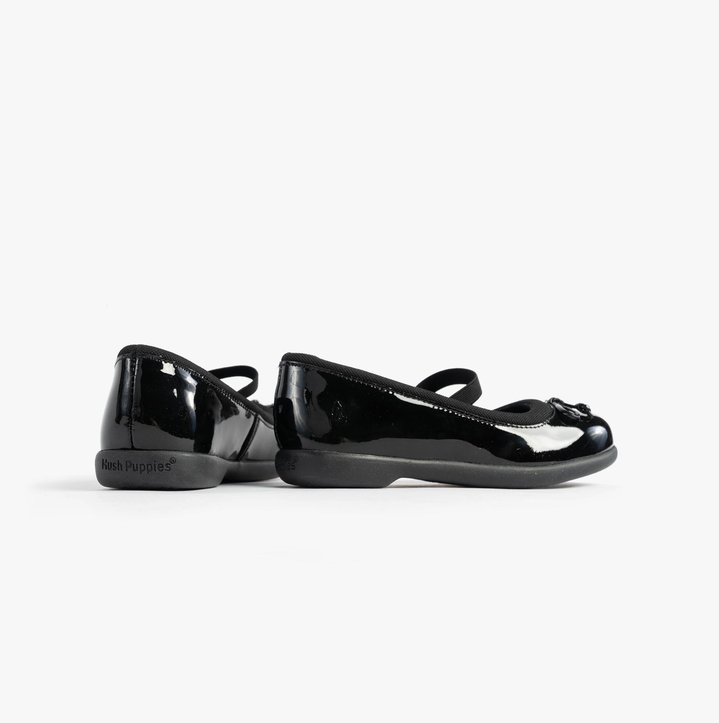 Hush Puppies BETTY PATENT JNR Girls Shoes Black