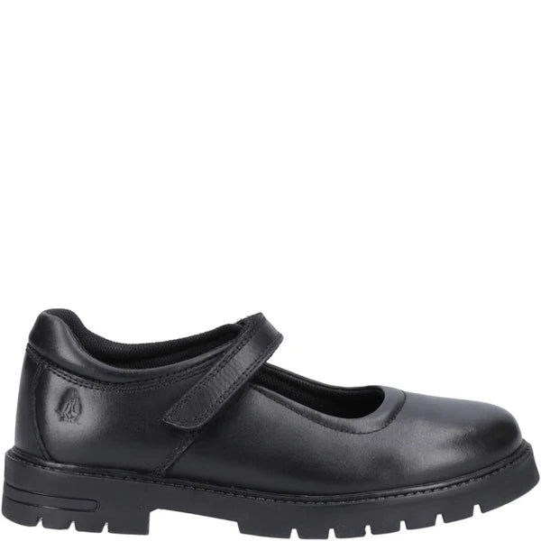 Hush Puppies TANYA Girls Leather School Shoes Black