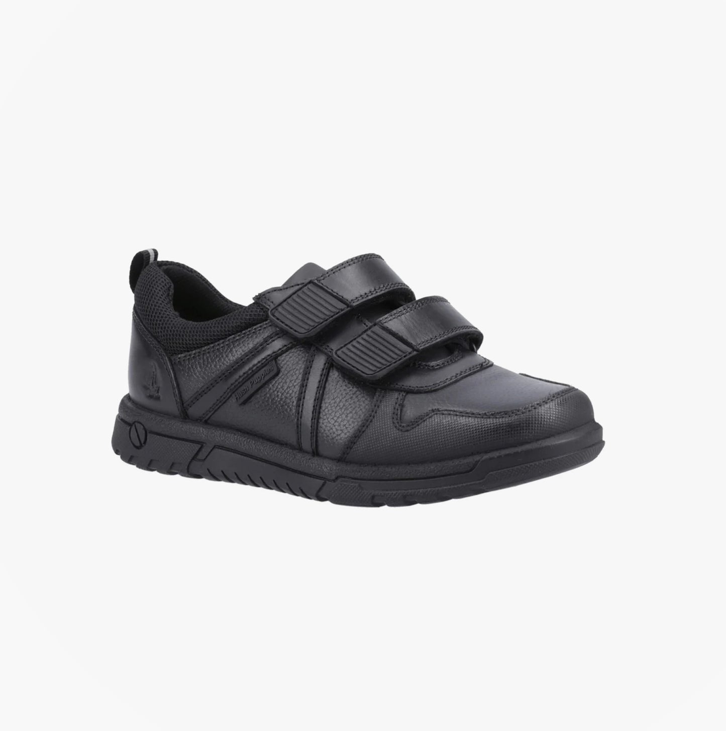 Hush Puppies SPENCER Boys Leather School Shoes Black