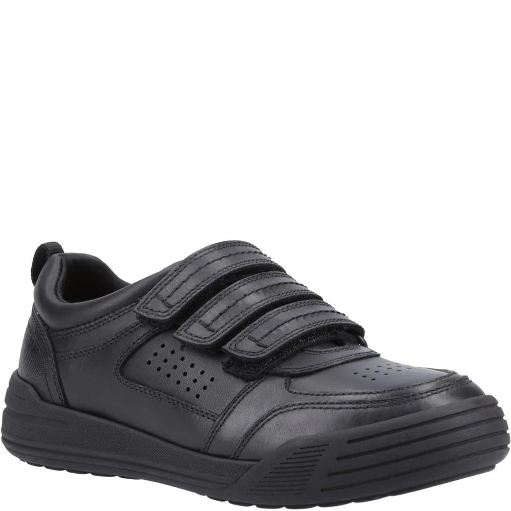 Hush Puppies SCOTT Boys Leather School Shoes Black