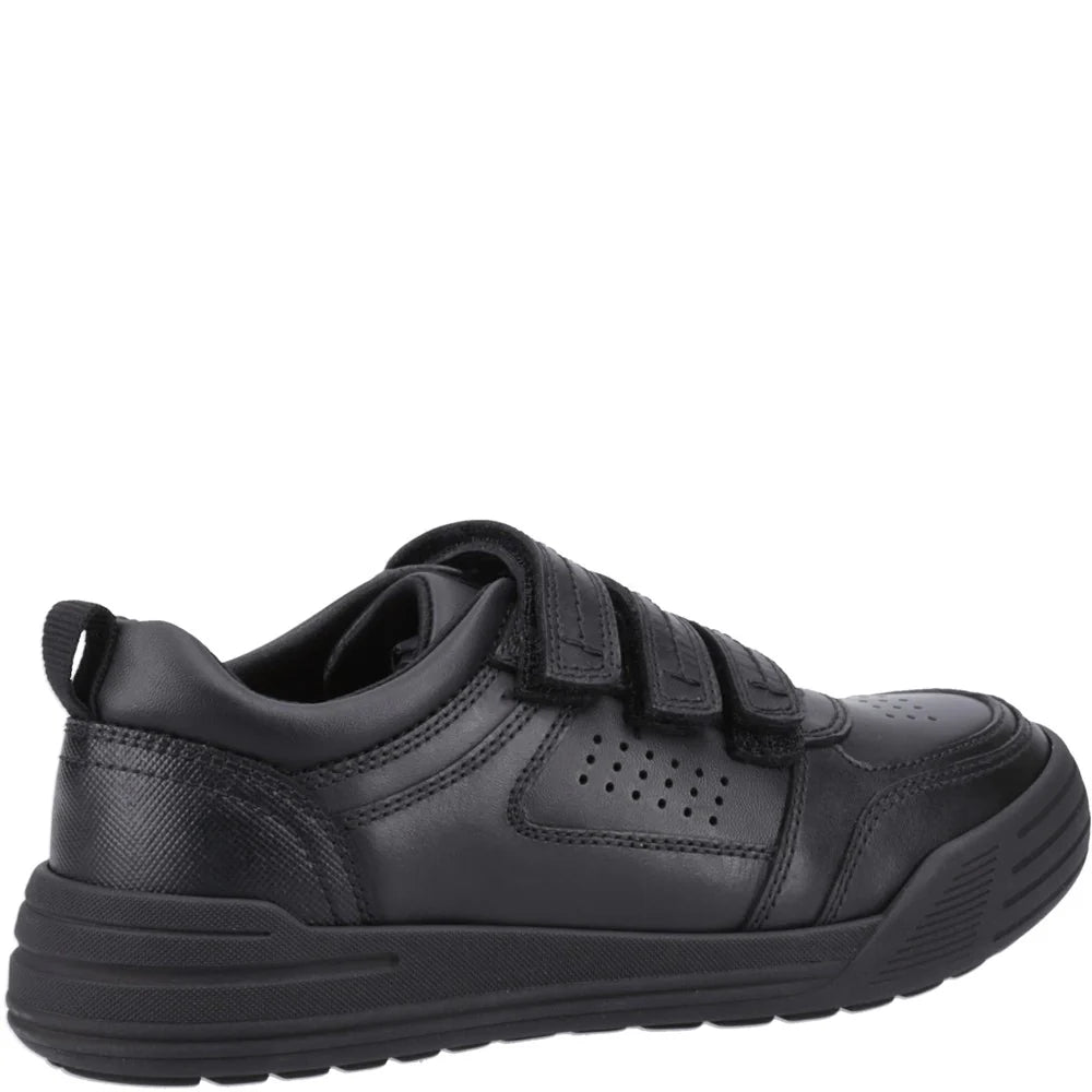 Hush Puppies SCOTT Boys Leather School Shoes Black