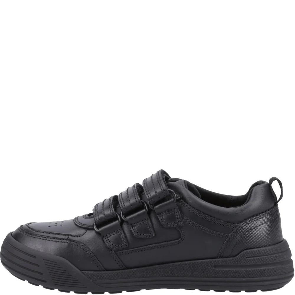 Hush Puppies SCOTT Boys Leather School Shoes Black