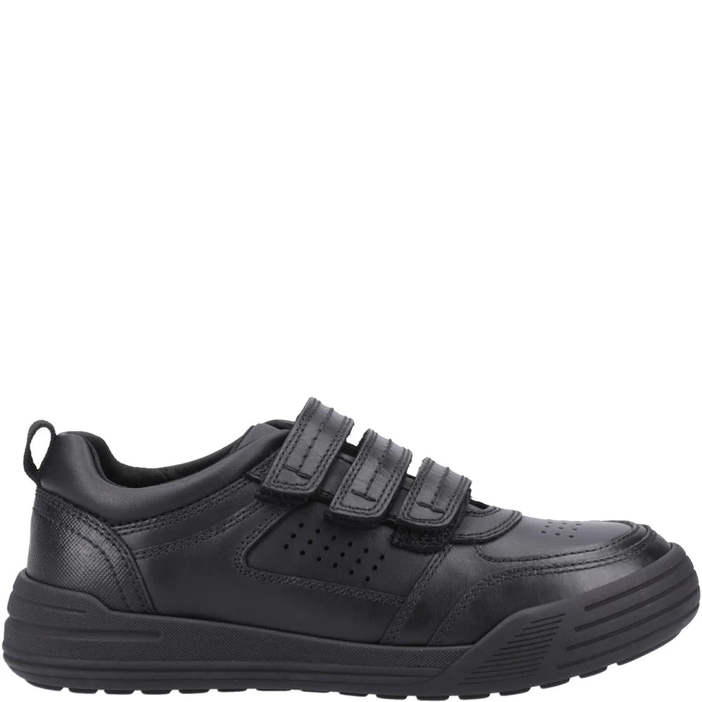 Hush Puppies SCOTT Boys Leather School Shoes Black