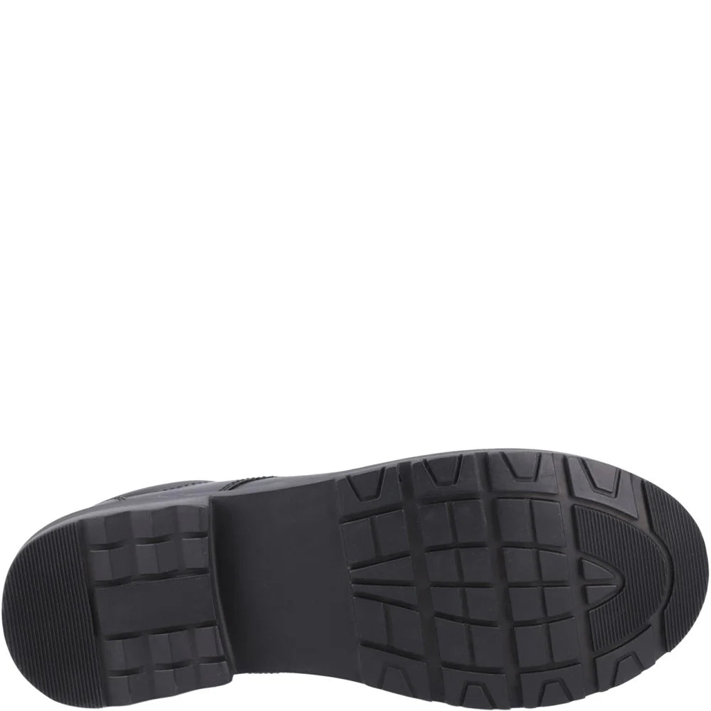 Hush Puppies BRUNO Boys Leather School Shoes Black