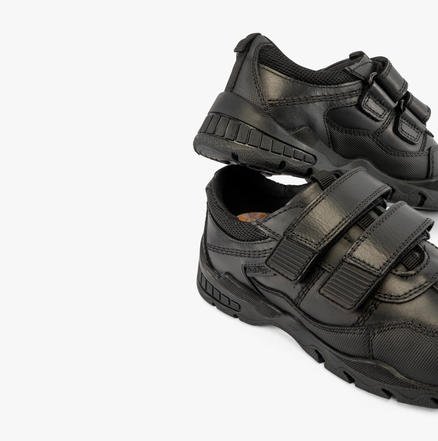Hush Puppies TROY Boys School Shoes Black