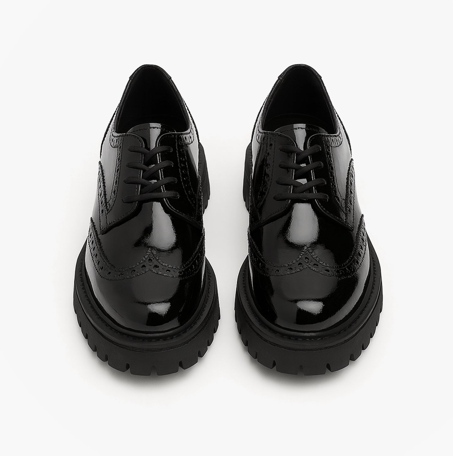 Hush Puppies MAXINE Girls School Shoes Black Patent