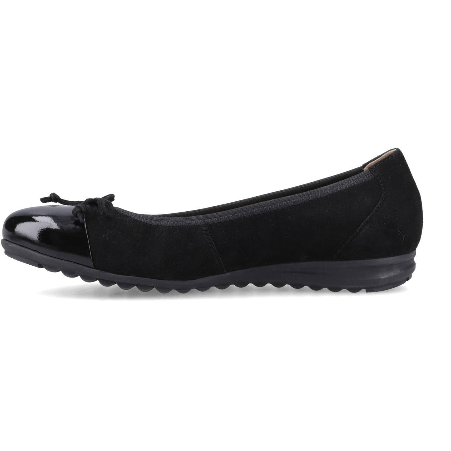 Hush Puppies LAURIE TOE CAP BALLERINA Womens Ballerina Shoes Black