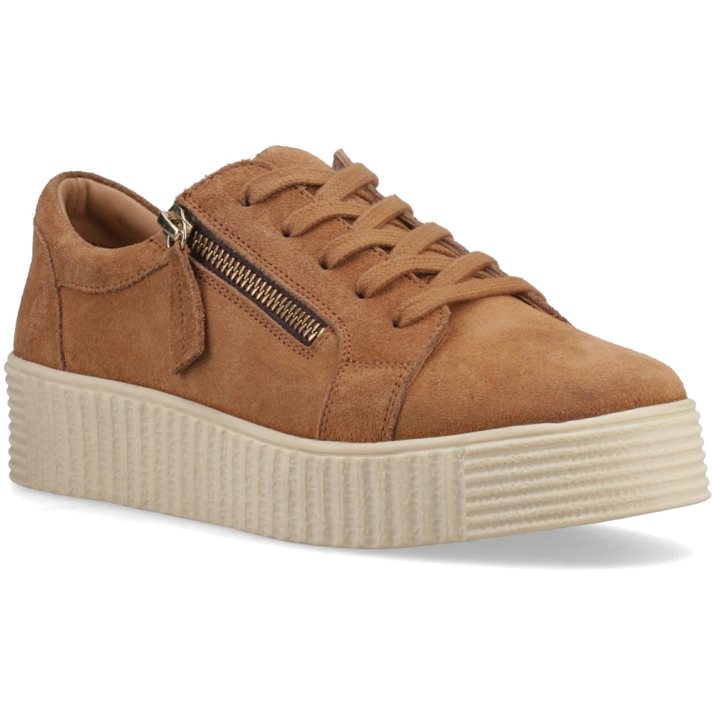 Hush Puppies TARA SUEDE TRAINER Womens Casual Trainers Tan