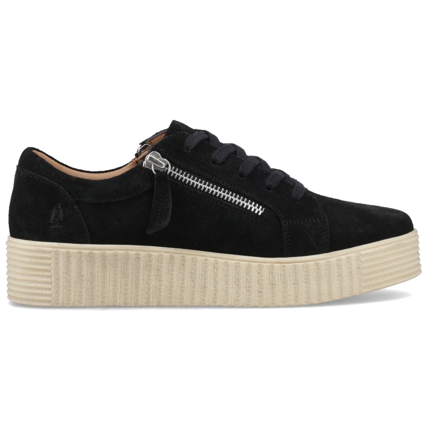 Hush Puppies TARA SUEDE TRAINER Womens Casual Trainers Black