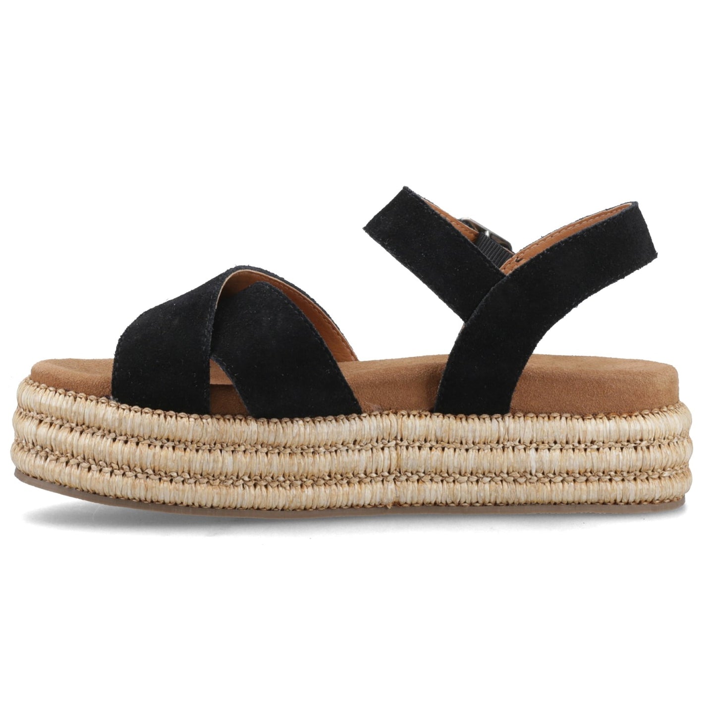 Hush Puppies ROSA RAFIA SANDAL Womens Ankle Strap Sandals Black