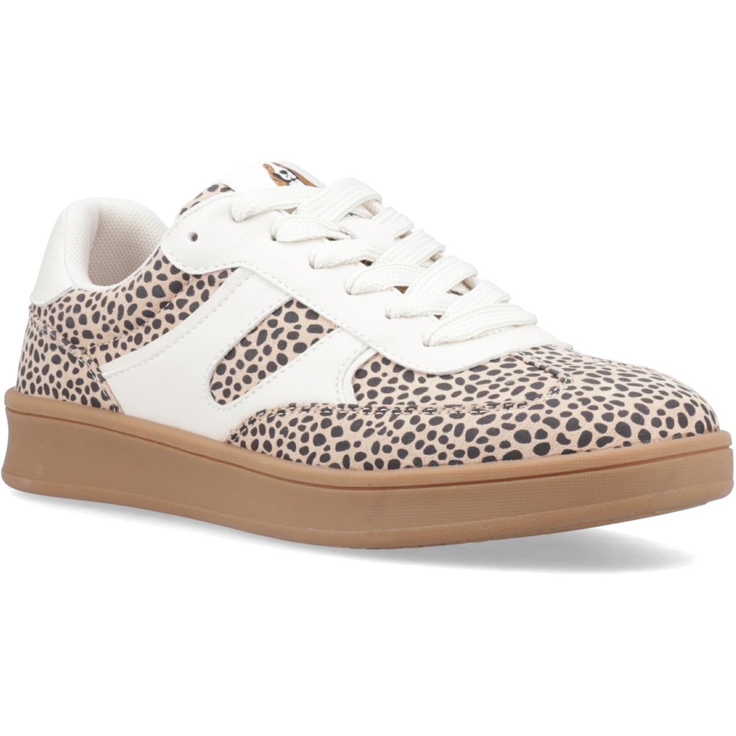Hush Puppies MAURA TEXTILE Womens Casual Trainers Leopard Tan