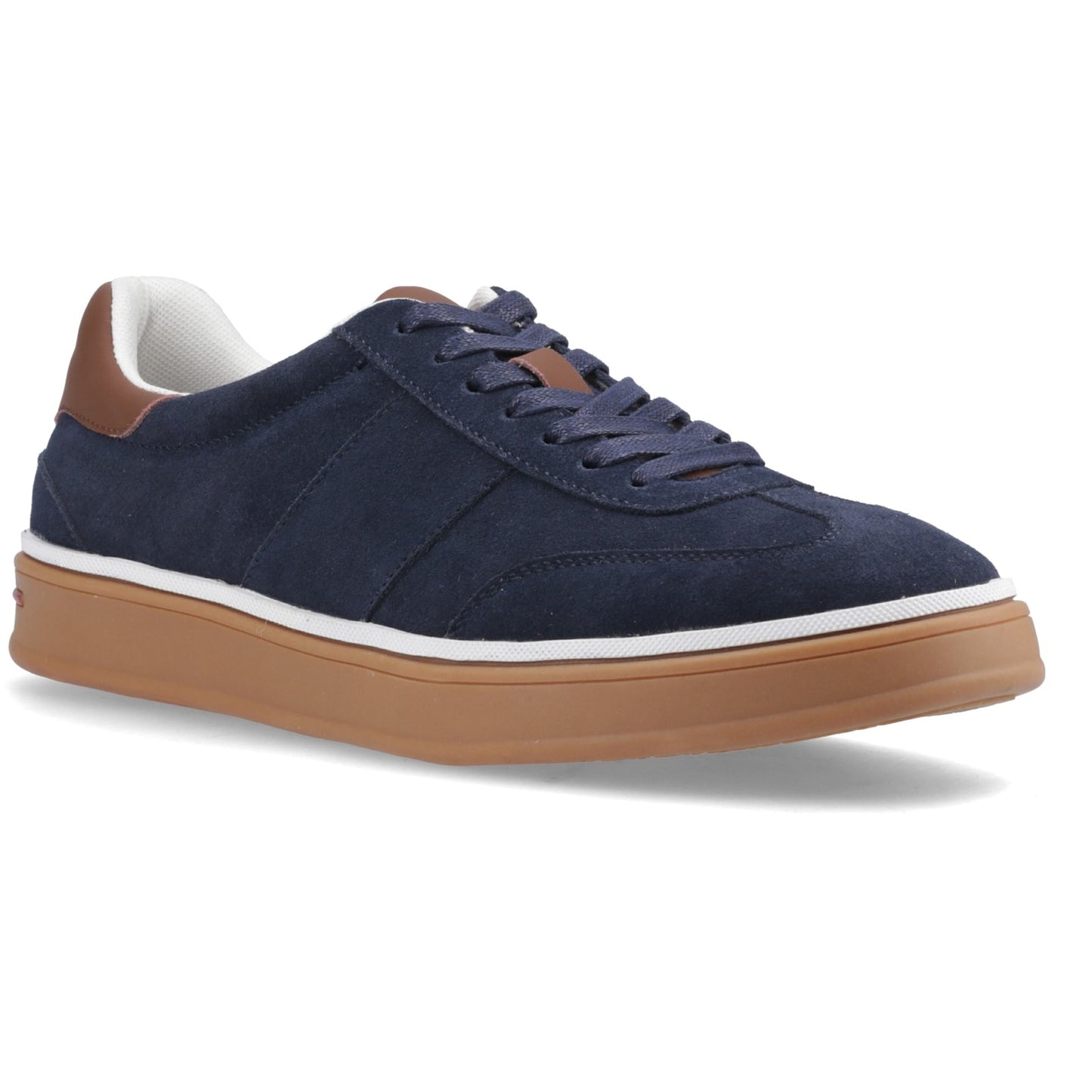 Hush Puppies CARLOS SUEDE TRAINER Mens Casual Trainers Navy