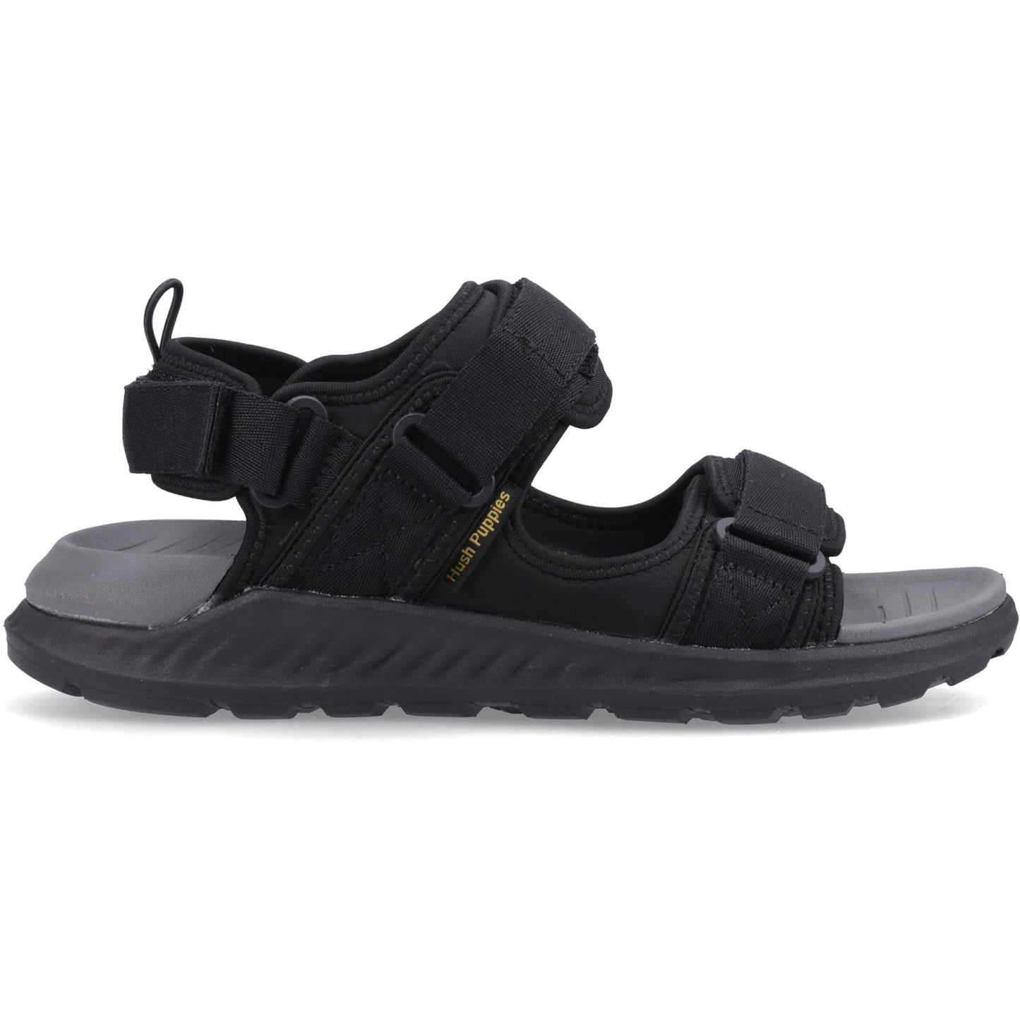 Hush Puppies LEONARDO SANDAL Mens Ankle Strap Sandals Black