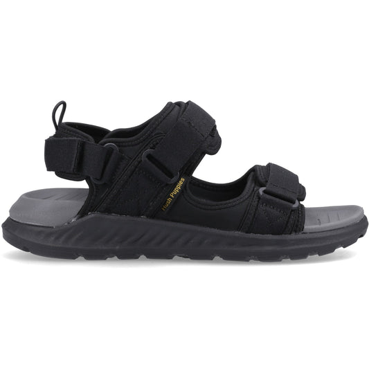 Hush Puppies LEONARDO SANDAL Mens Ankle Strap Sandals Black