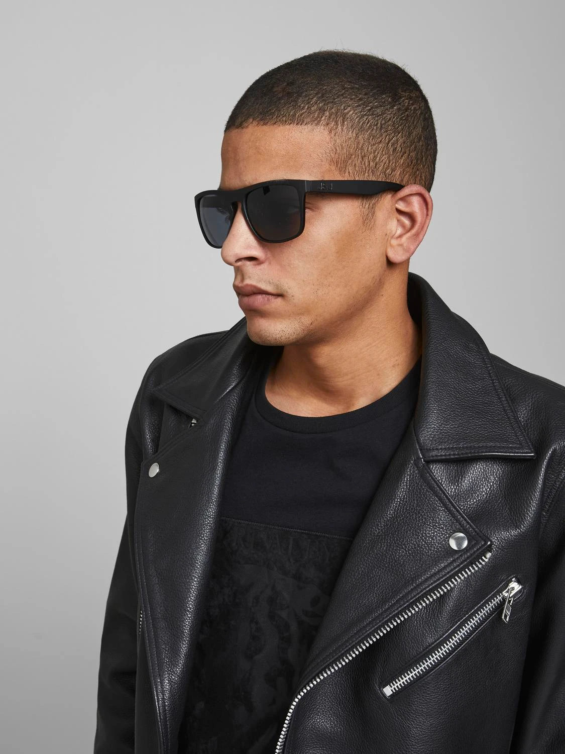 Jack & Jones RYDER Mens Sunglasses Black Bean