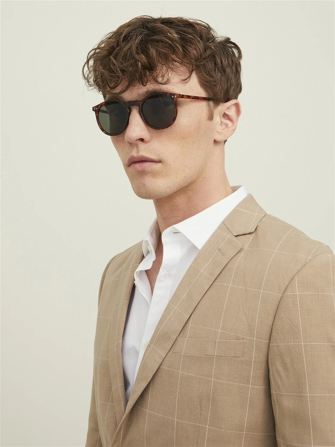 Jack & Jones RYDER Mens Sunglasses Camel