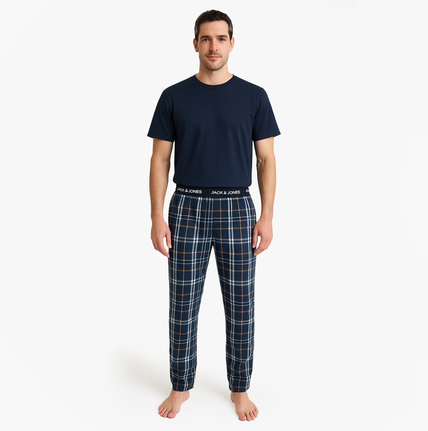 Jack & Jones LUCA SS Mens T-Shirt And Pants Set Navy Blazer