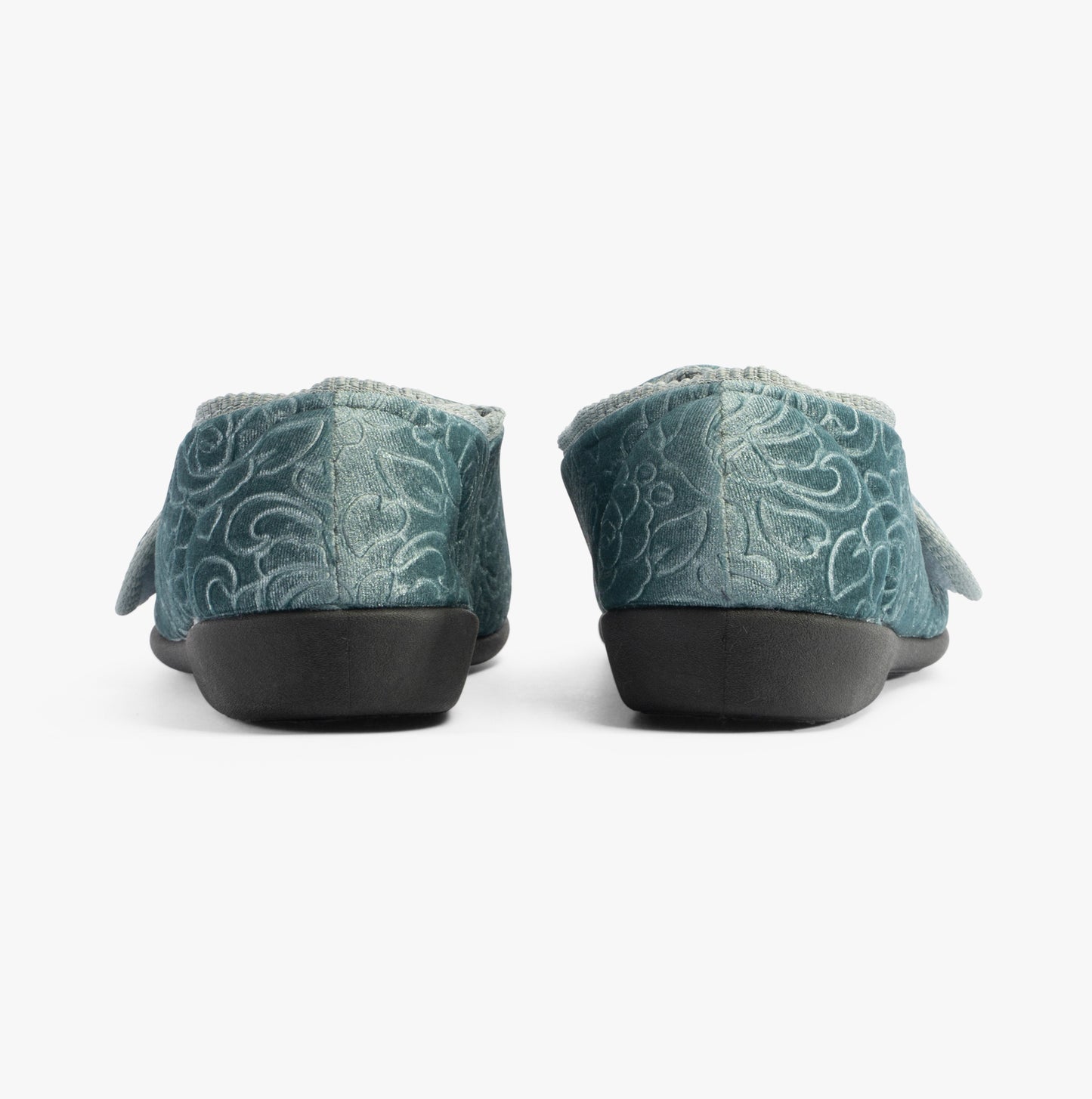 Jo & Joe DOREEN Womens Touch Fasten Slippers Teal