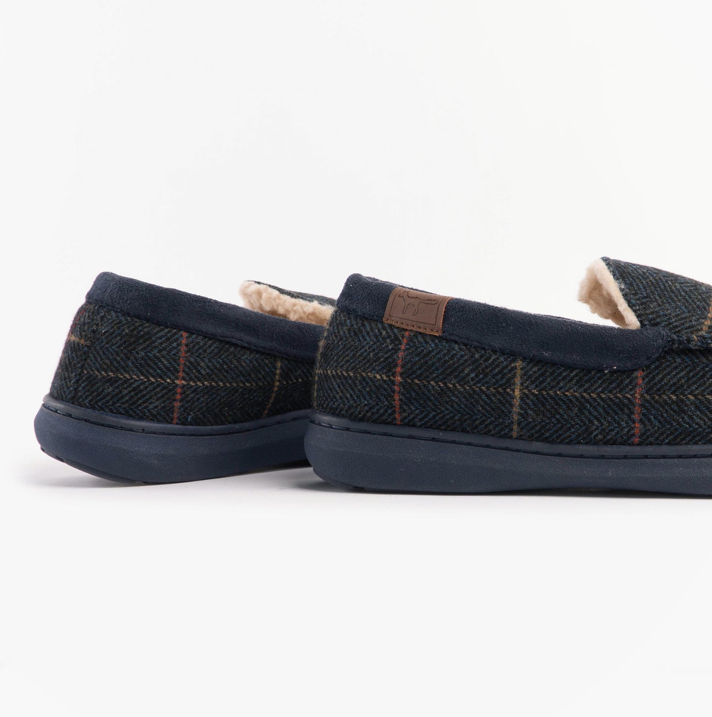 Jo & Joe GLENCOE Mens Tartan Slippers Navy