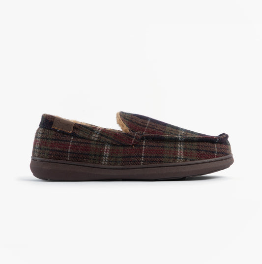 Jo & Joe GLENDALE Mens Moccasin Slippers Brown