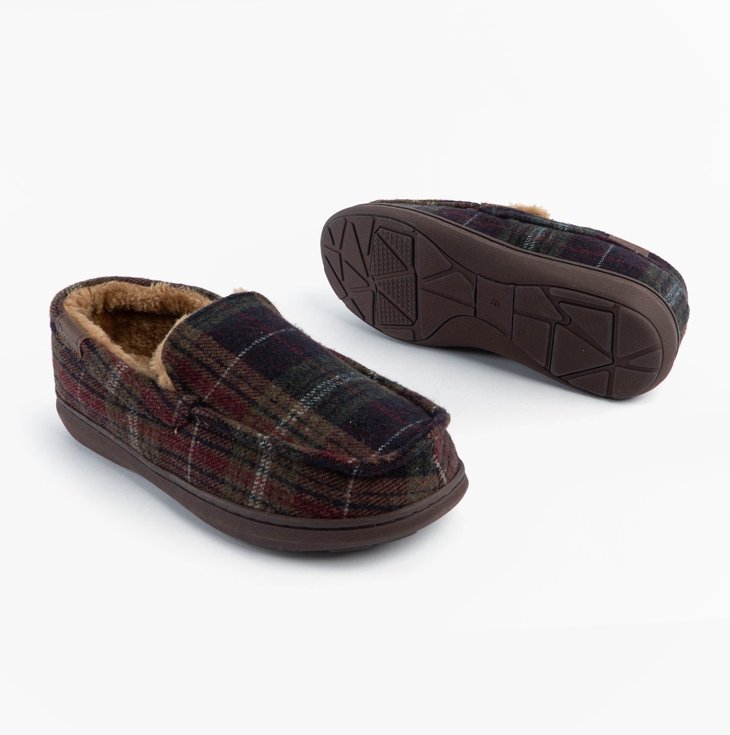 Jo & Joe GLENDALE Mens Moccasin Slippers Brown
