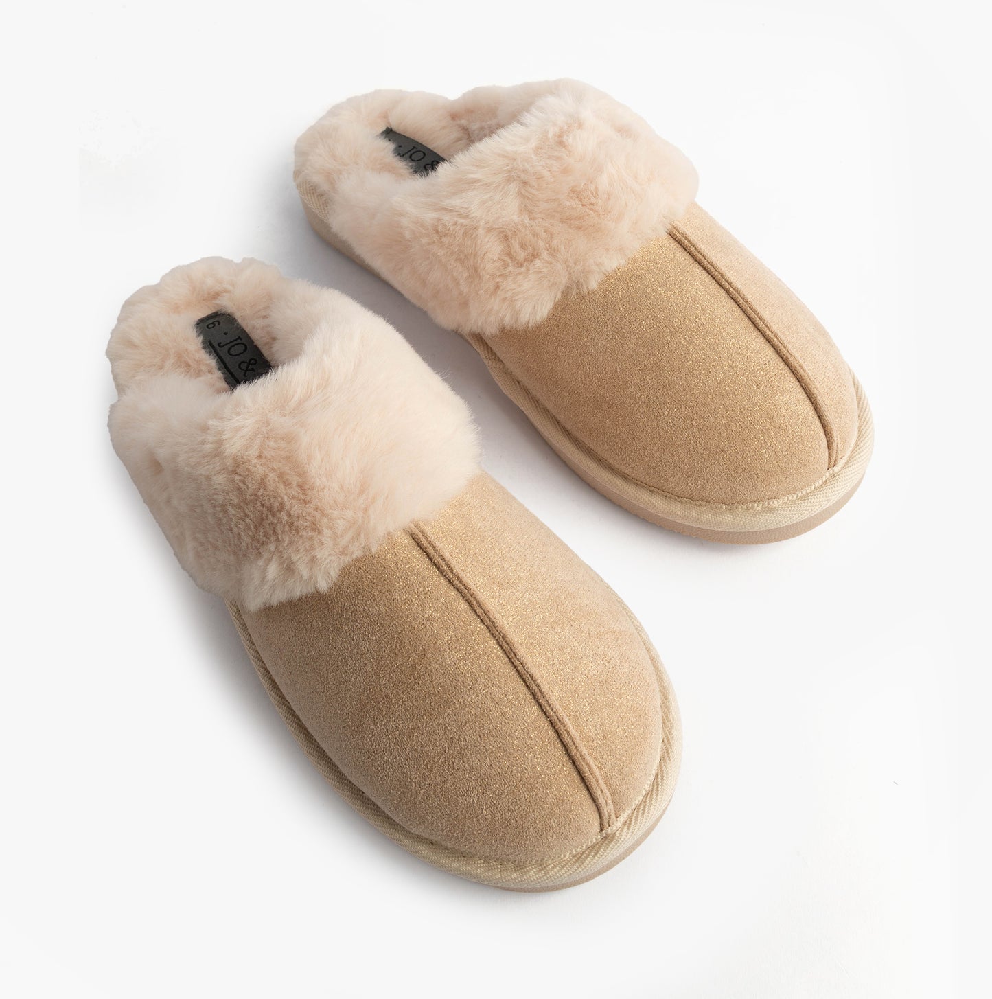 Jo & Joe GLIMMER Womens Mule Slippers Beige