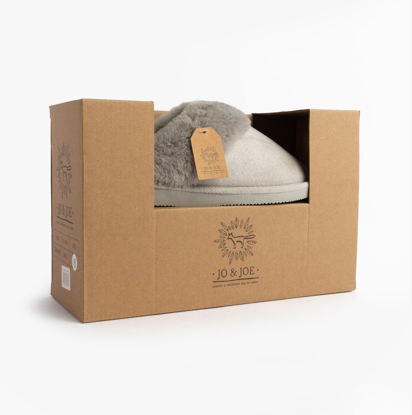 Jo & Joe GLIMMER Womens Mule Slippers Grey