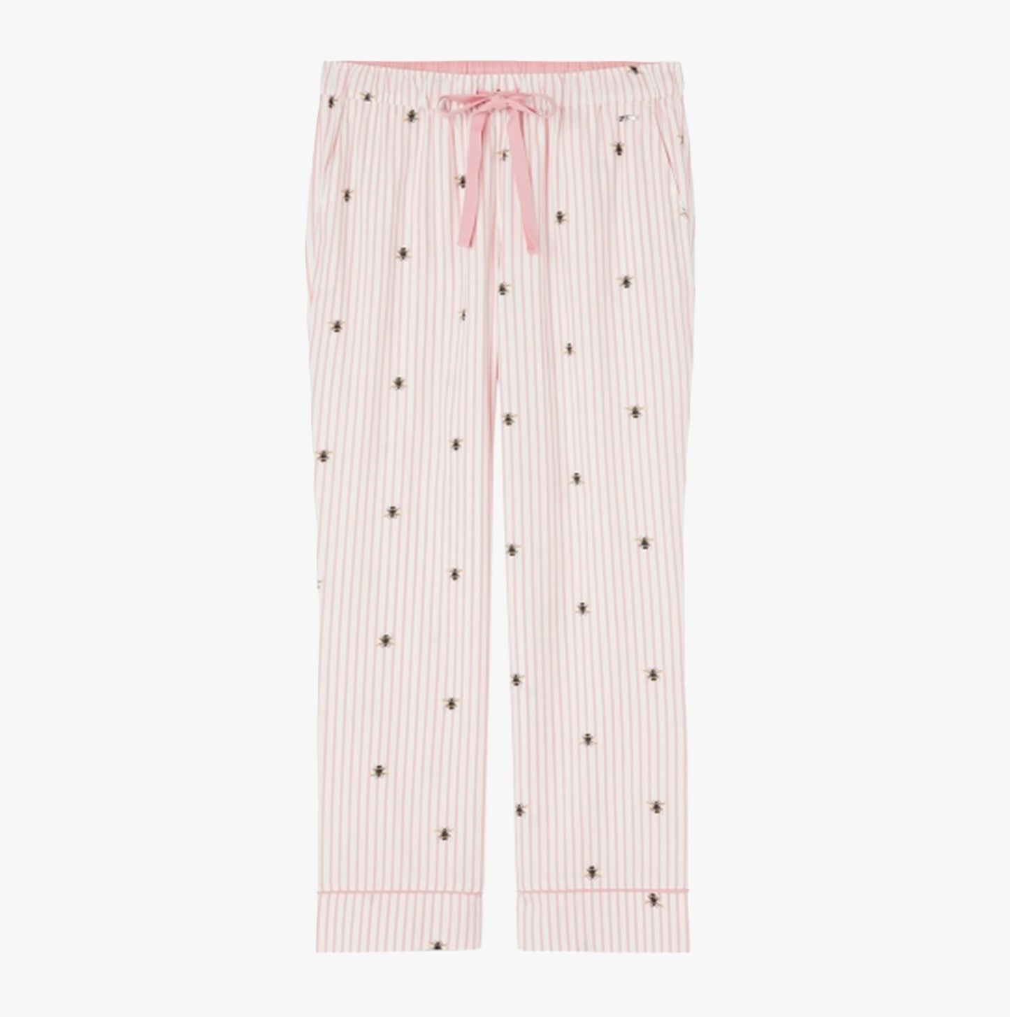 Joules LUNA LIGHT Womens Pyjama Bottoms Pink Bee Stripe