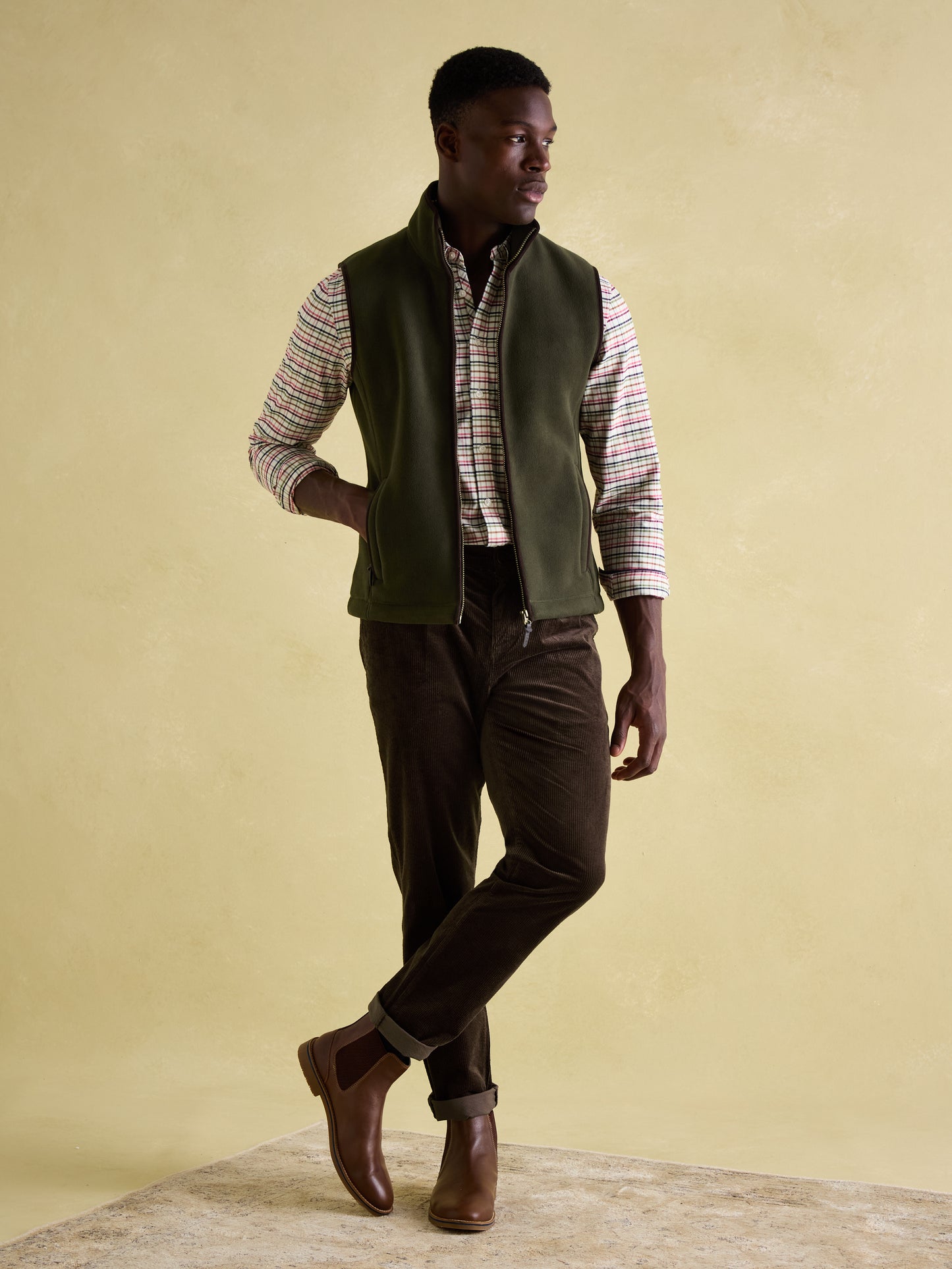 Joules GREENFIELD Mens Gilet Green