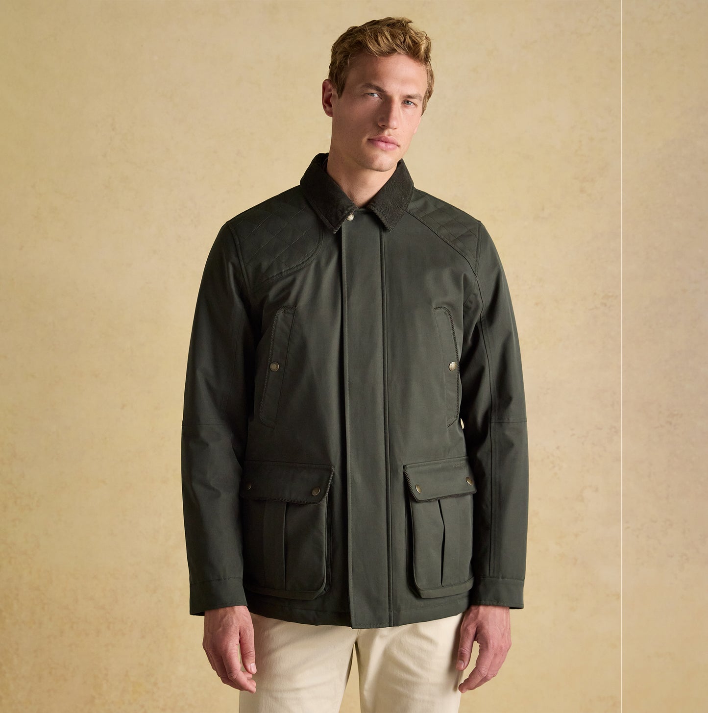 Joules FARLEIGH Mens Waterproof Midweight Country Coat Green