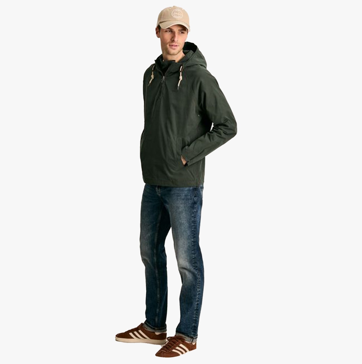Joules TEAL WILTON Pullover Mens Dry Wax Jacket Teal