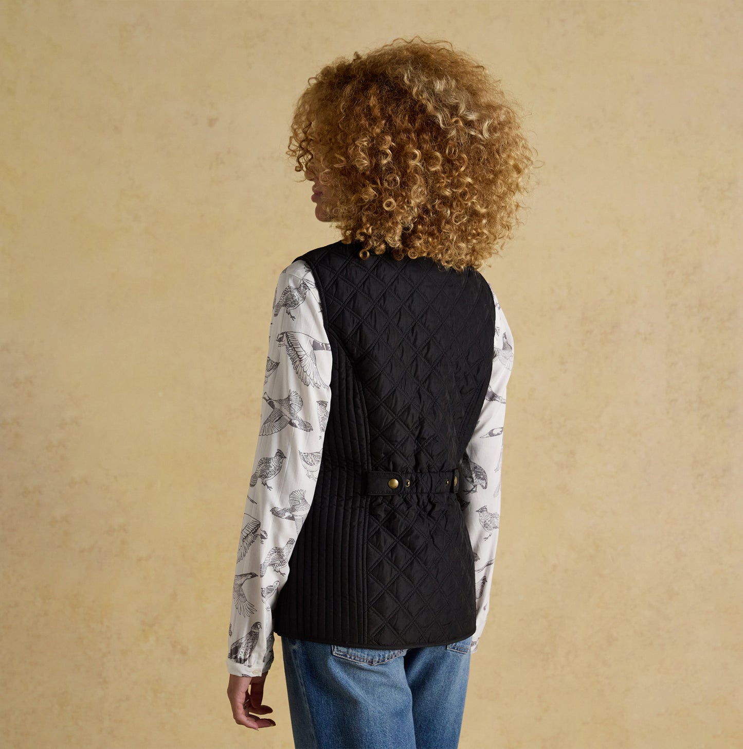 Joules MINX Womens Showerproof Quilted Gilet Black