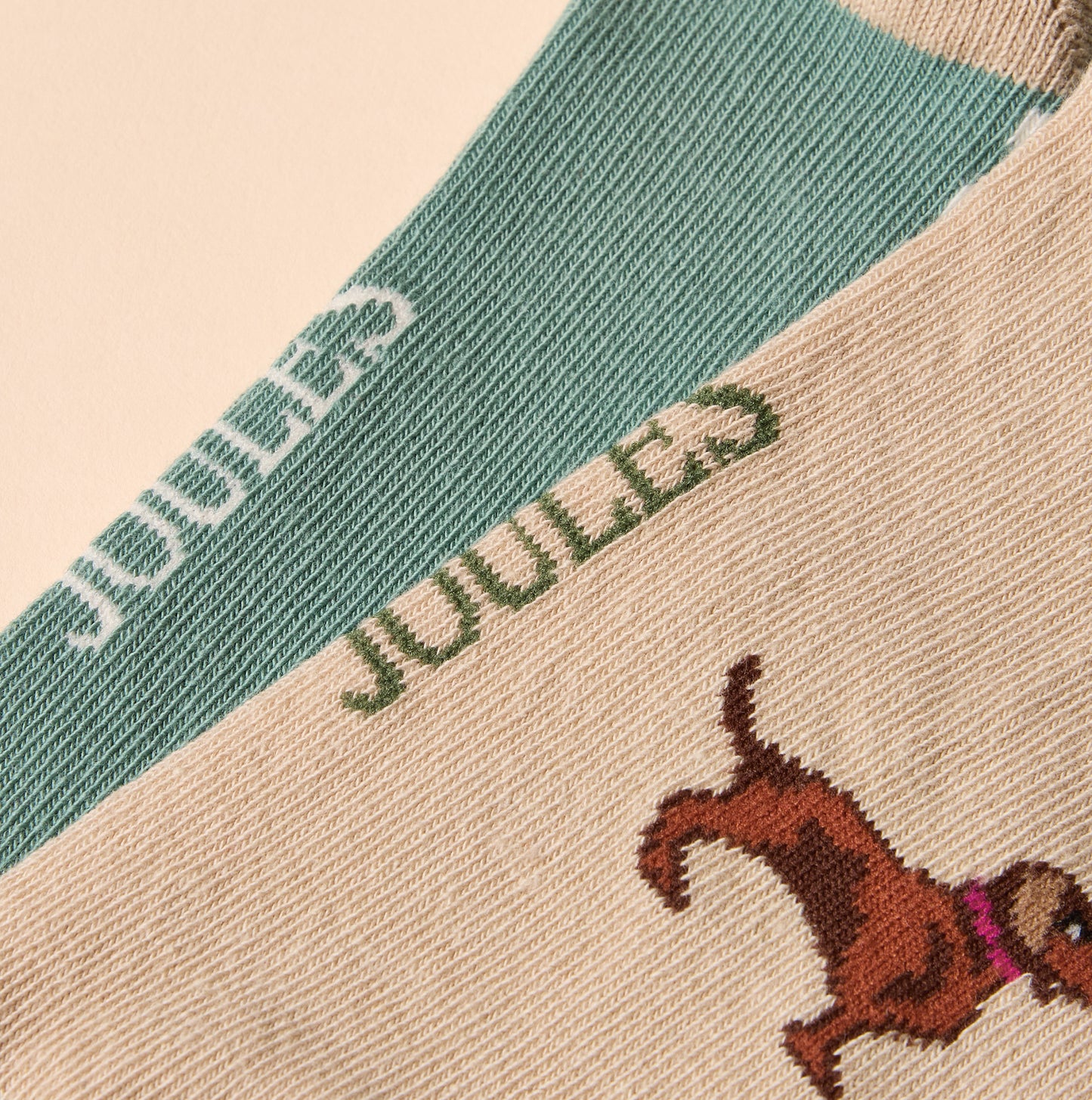 Joules EVERYDAY Womens Socks Khaki/Cream
