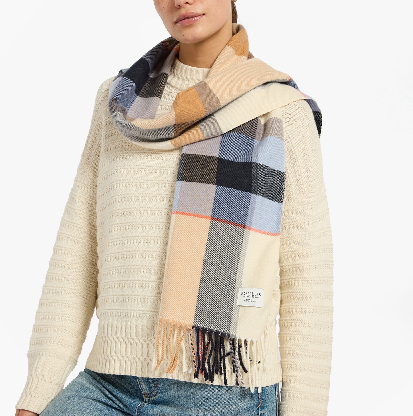 Joules LANGTREE Womens Winter Cream/Blue