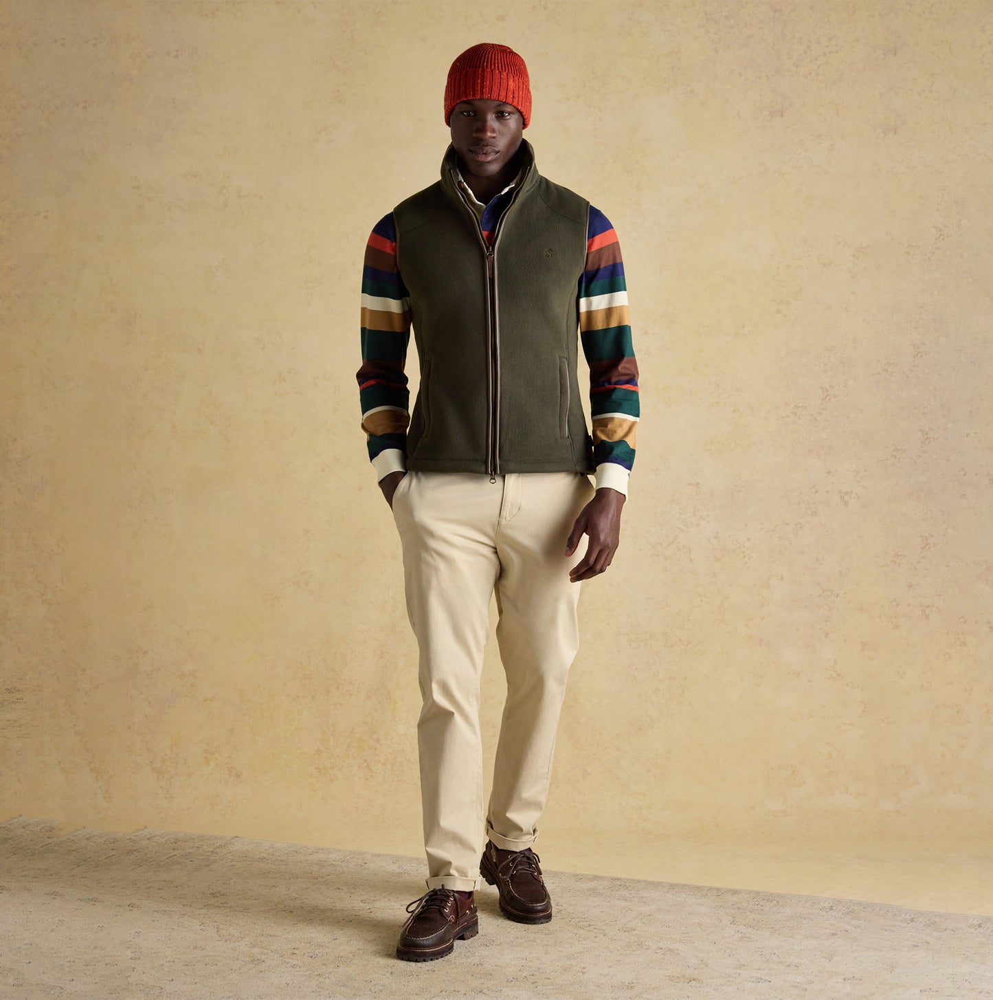 Joules HERITAGE FLEECE Mens Gilet Green