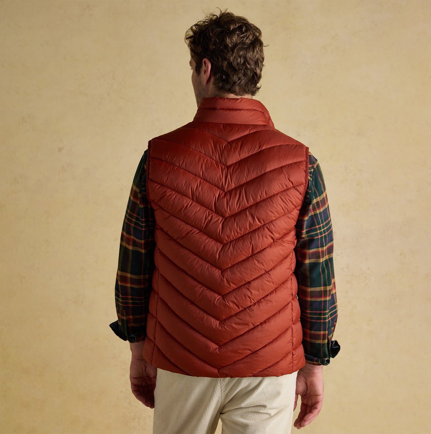 Joules GARRETT Mens Showerproof Padded Gilet Orange