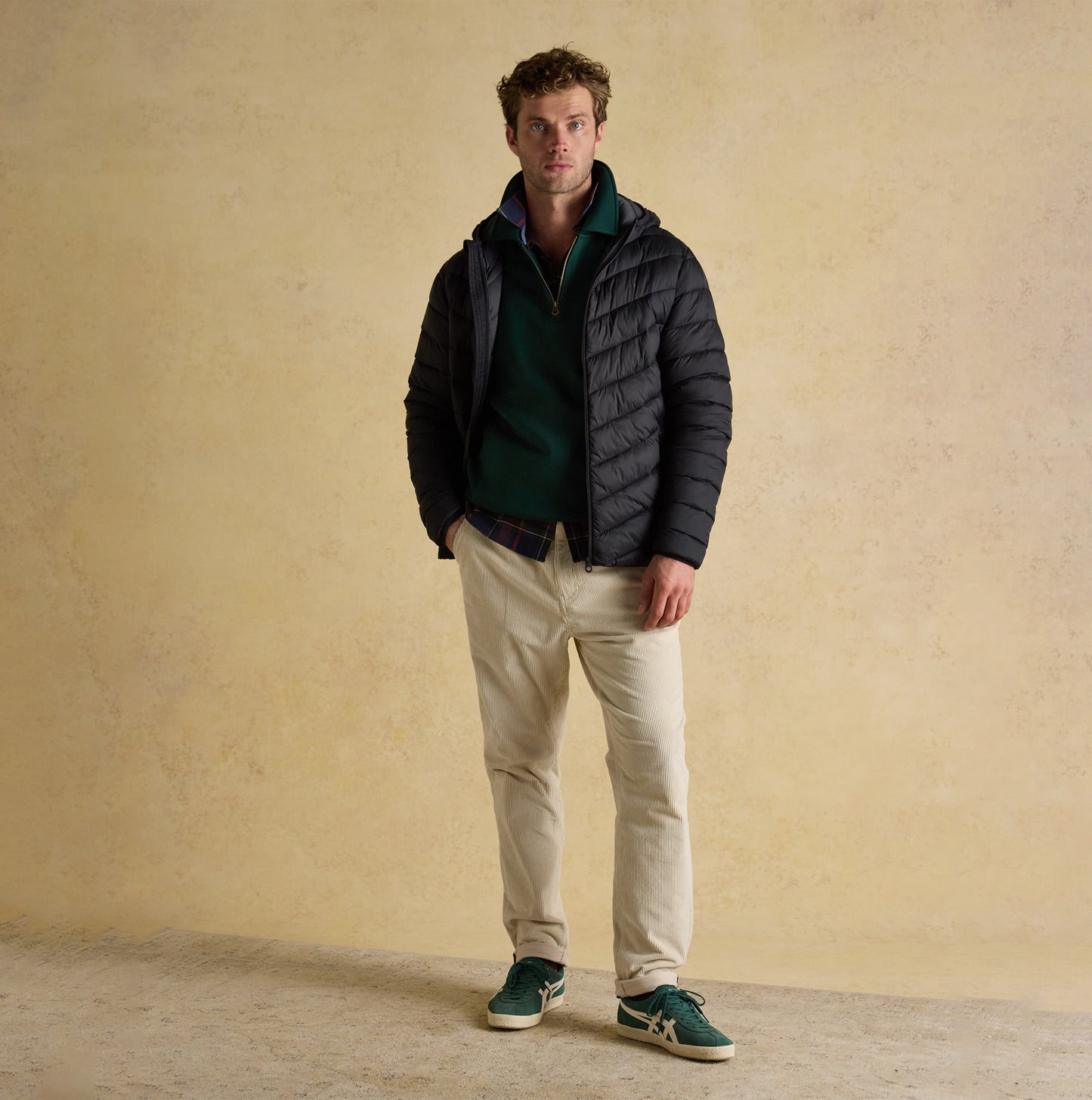 Joules GARRETT Mens Showerproof Padded Jacket Black