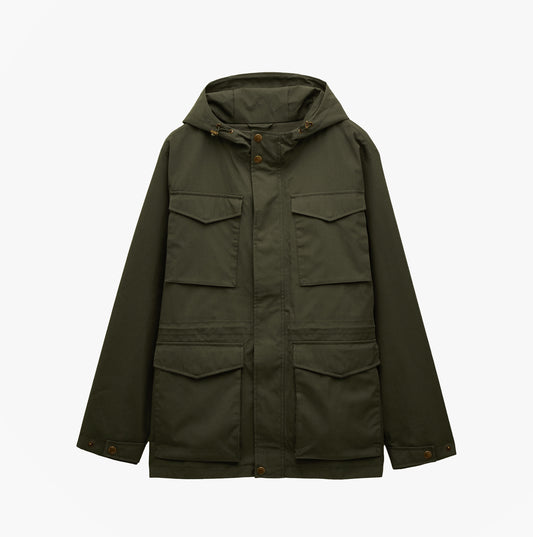 Joules PORTMAN Mens Green Waterproof Raincoat Green