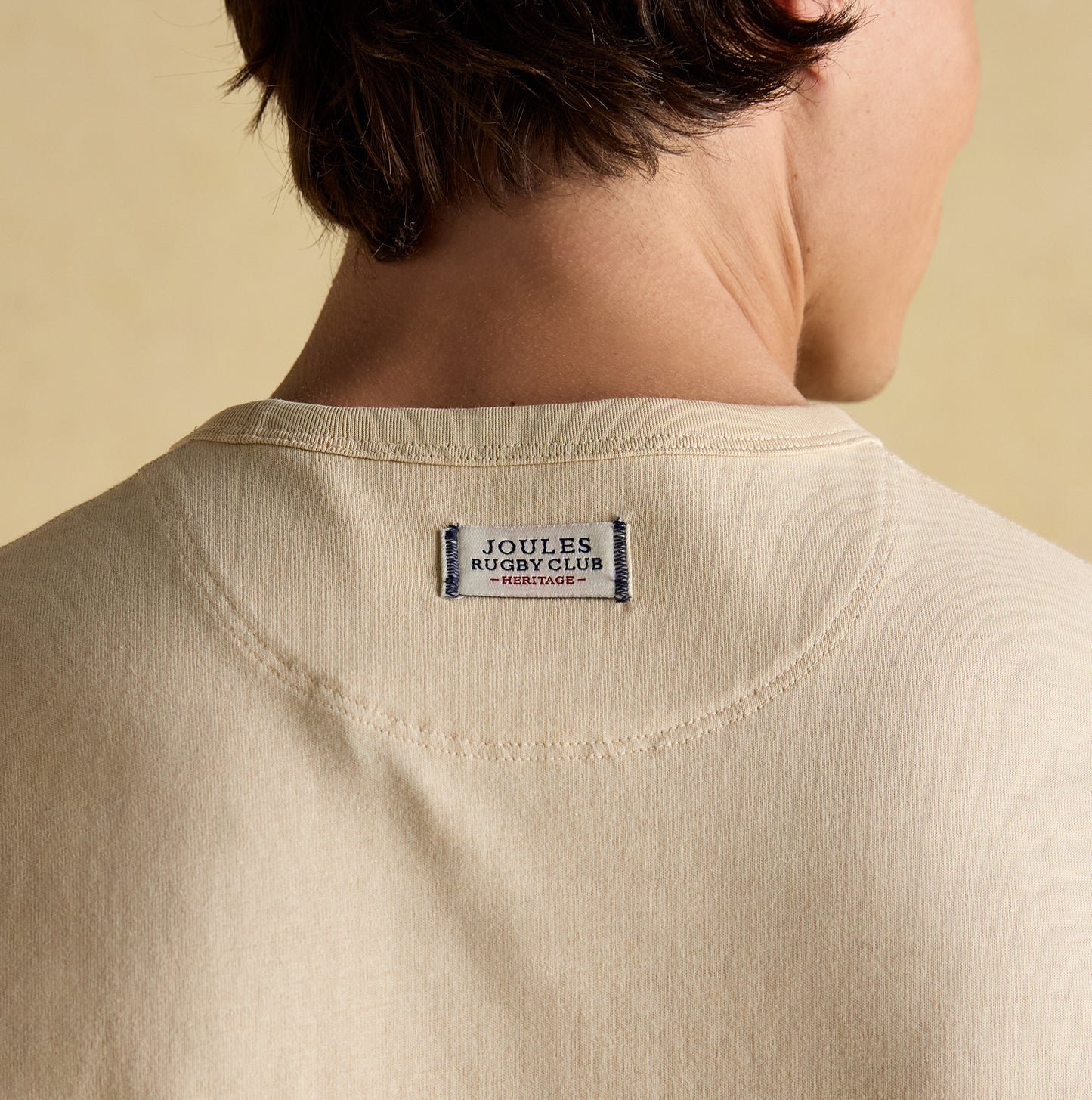 Joules RUGBY CLUB TEE Mens T-Shirt Cream