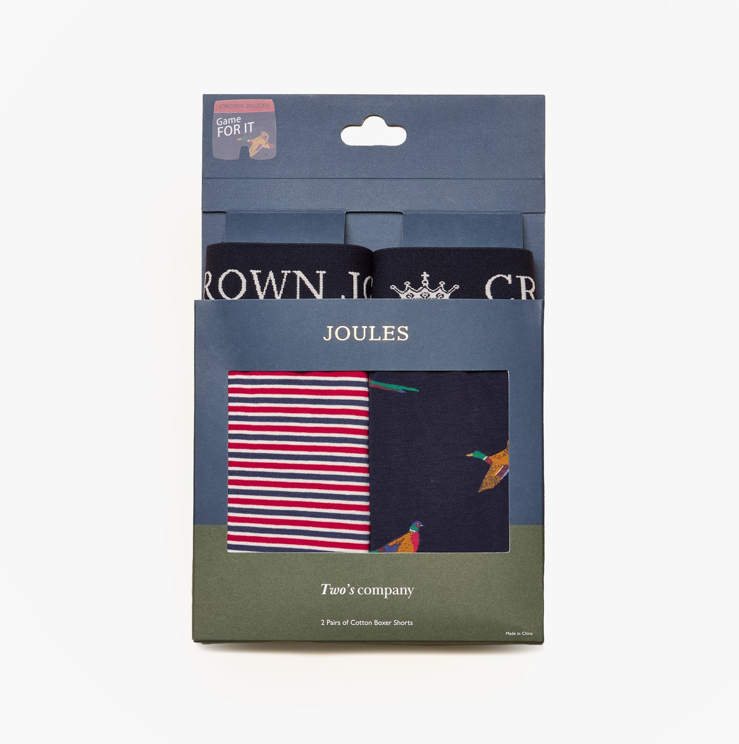 Joules CROWN Mens Boxer Shorts Orange/Navy