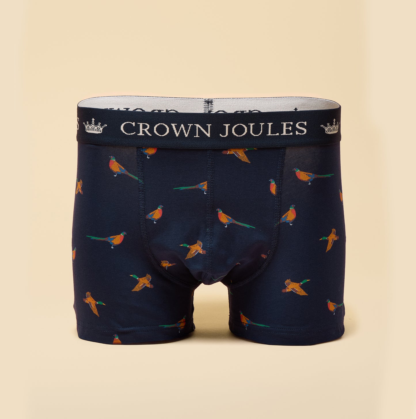 Joules CROWN Mens Boxer Shorts Orange/Navy