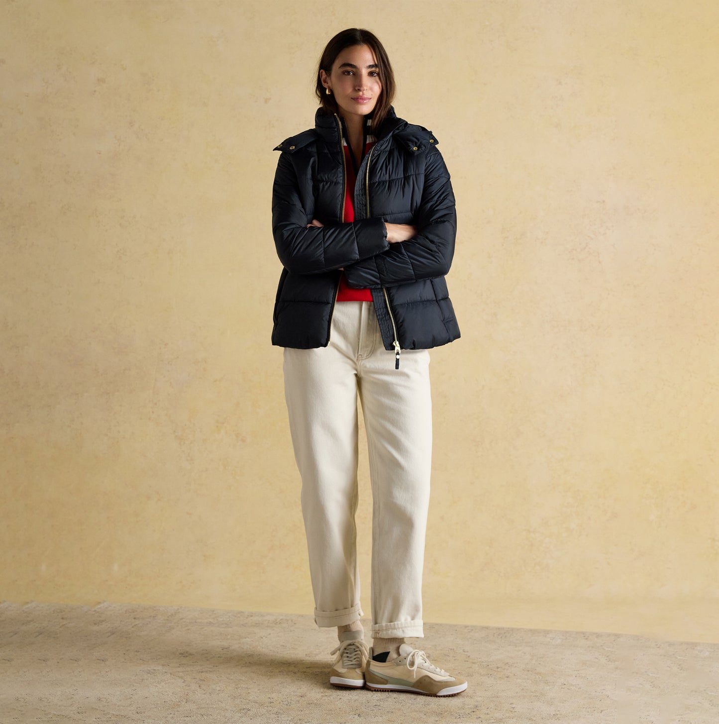 Joules HADLOW Womens Padded Short Coat Navy