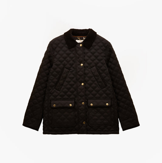 Joules BEATRIX Womens Heritage Quilted Coat Black