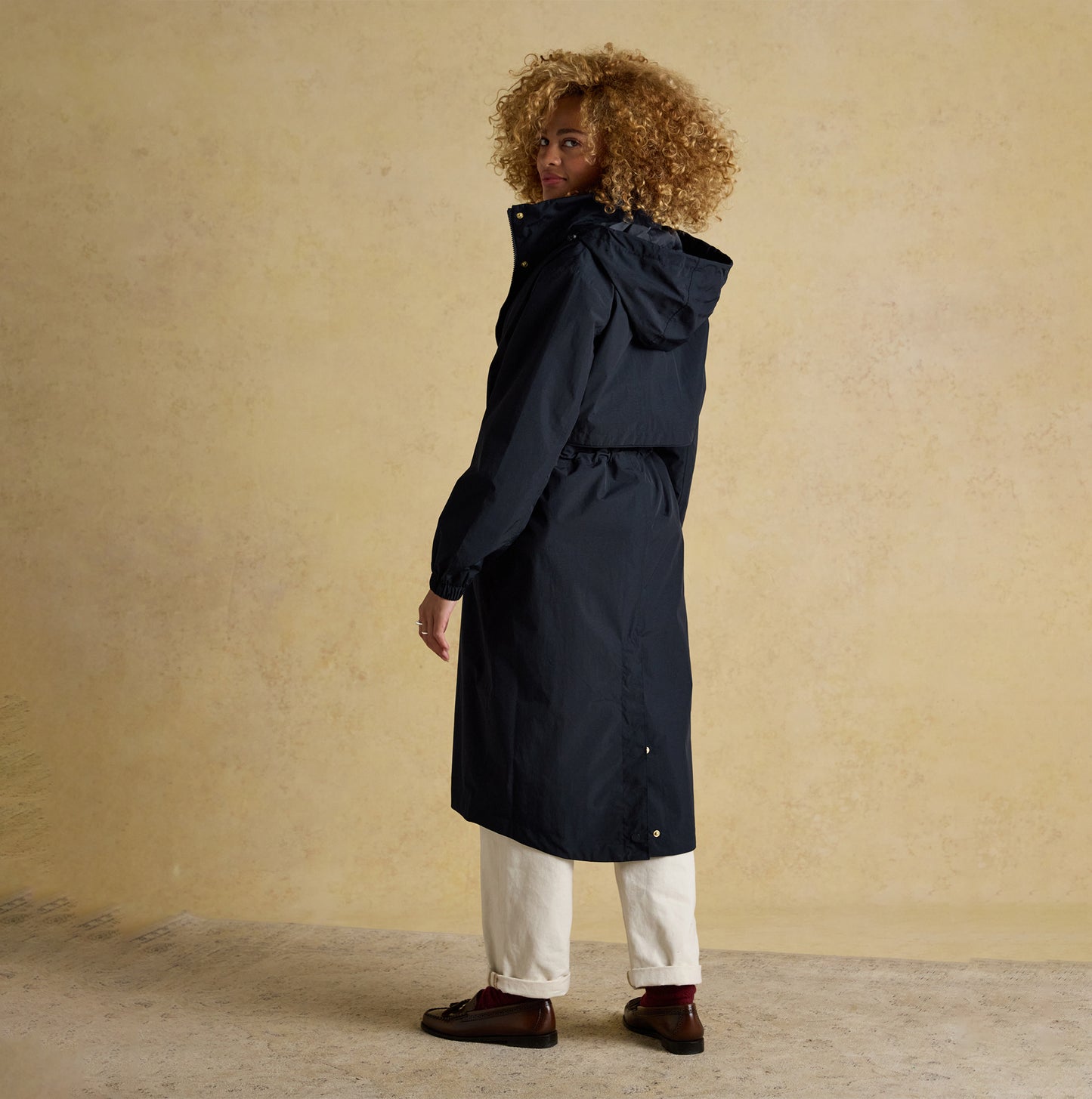 Joules HENSLEY Womens Longline Waterproof Coat Navy