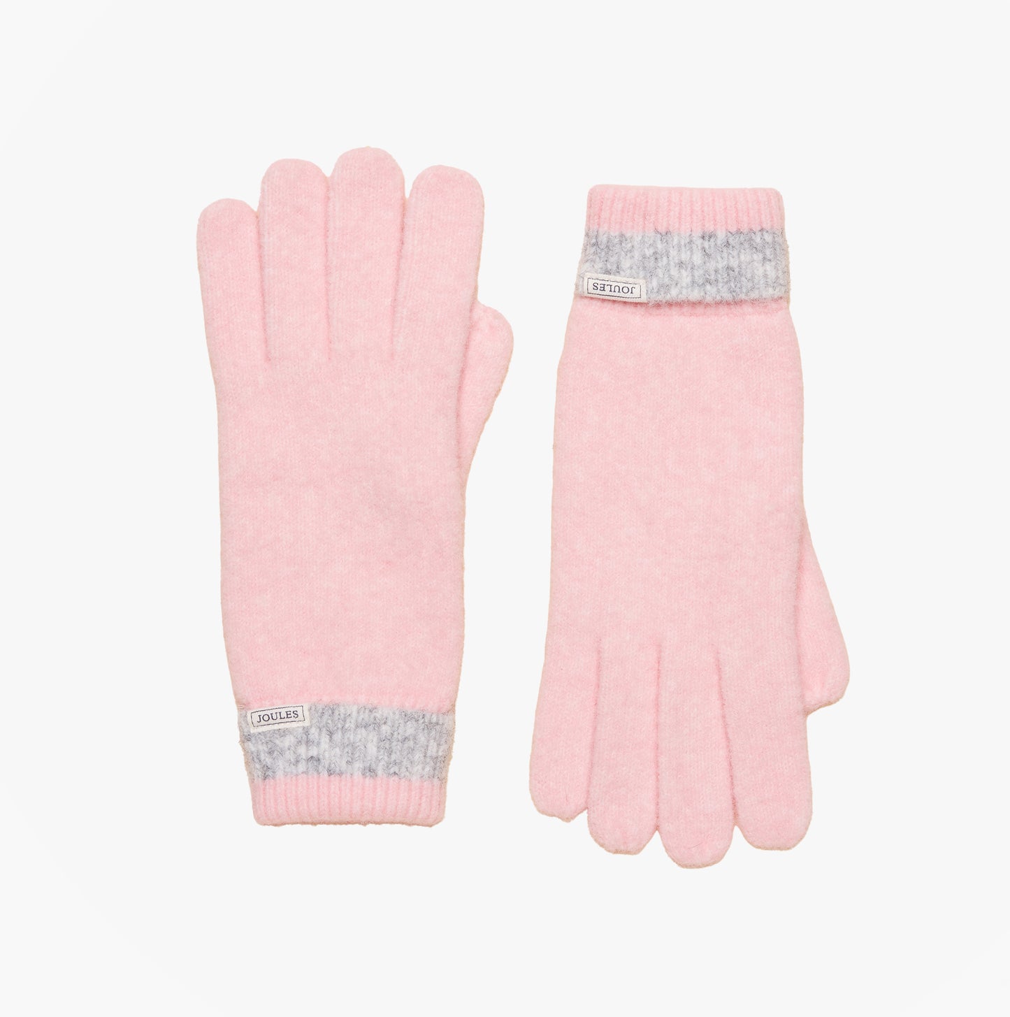 Joules POPLEY STRIPE Womens Gloves Pink/Grey