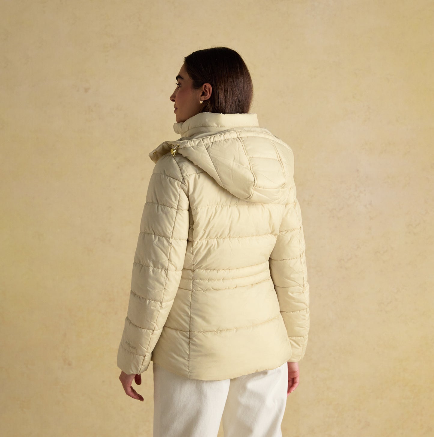 Joules HADLOW Womens Padded Short Coat Neutral