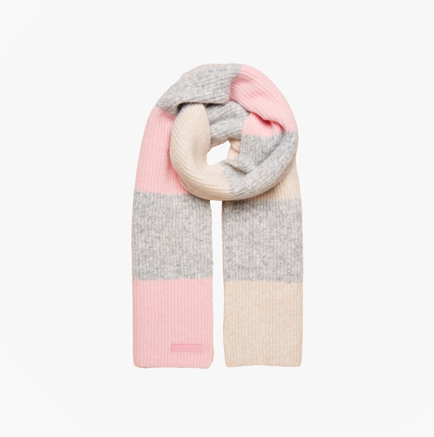 Joules POPLEY STRIPE Womens Winter Pink/Grey