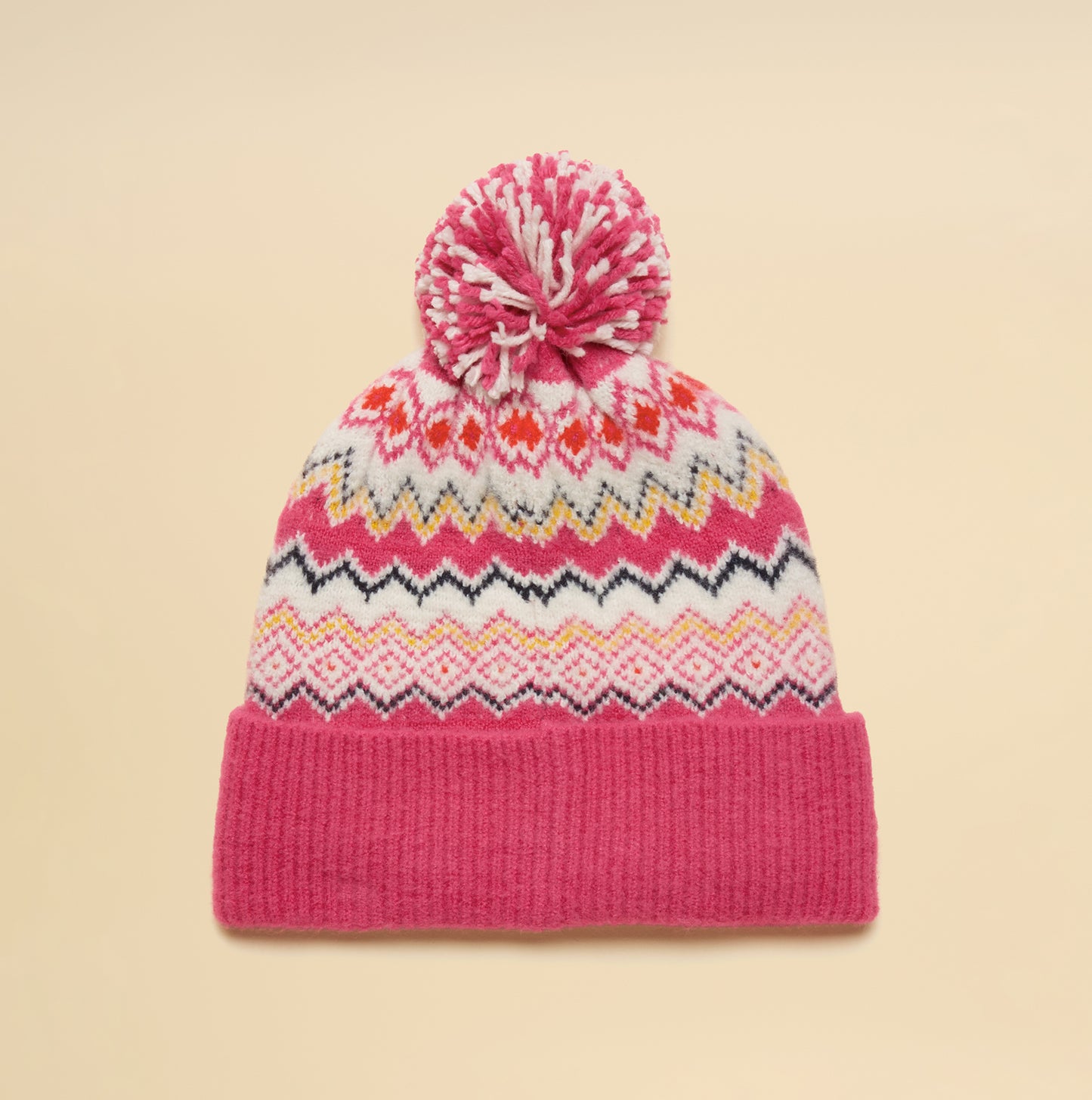 Joules KARA BOBBLE Womens Beanie Hat Pink