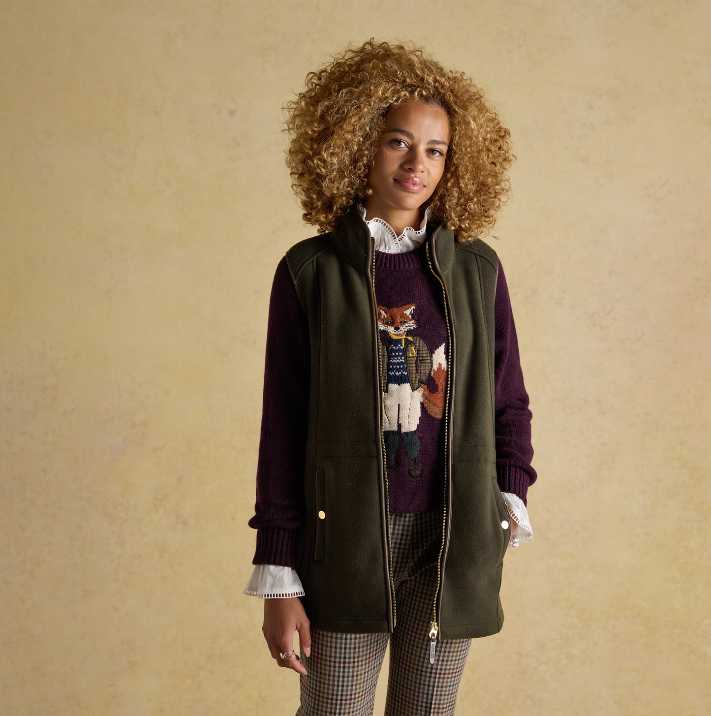 Joules HERITAGE LONGLINE Womens Gilets Green