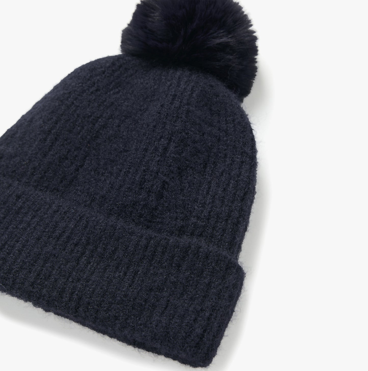 Joules EFFIE Womens Knitted Bobble Hat Navy